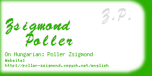 zsigmond poller business card